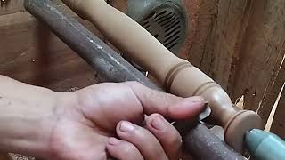 TUTORIAL BUBUT HANDLE PINTU DARI KAYU JATI