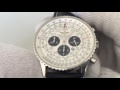 breitling navitimer cosmonaute chronograph ref. a22322 automatic watch steel stahl