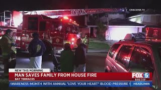 Man helps save family in Bay Terraces house fire