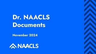 Dr. NAACLS - December 2024