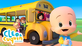 Las ruedas del bus 🚌 Canción infantil y música para bebés con Cleo y Cuquín