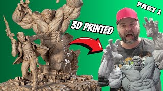 My LARGEST 3D Print Yet! Hulk vs Punisher by Wicked3D- Part 1