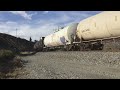 cajon pass railfannig up 8898 leads southbound manifest train