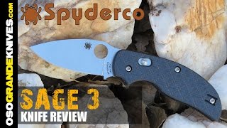 Spyderco Sage3 Bolt Action Folding Knife Review | OsoGrandeKnives