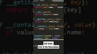 Python - Dunder/Special Methods