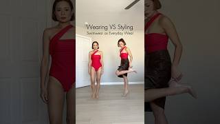 Wearing VS Styling - Red Swimsuit ❤️ #shorts