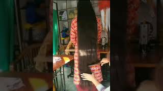 Long hair cuting | කොහොමද කොන්ඩේ දිග | new video | VIDEO WORLD SL😲😲😲😲😲#shorts