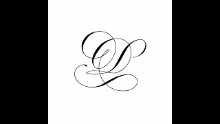 letter D in Calligraphy|copperplate calligraphy