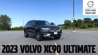 2023 Volvo XC90 B6 Ultimate in Denim Blue Metallic / Walkaround with Heather