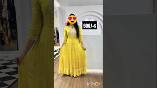 Chinon/Georgette anaarkali embroidered dress 💐only 900/+$#dresses #shortvideo #trending