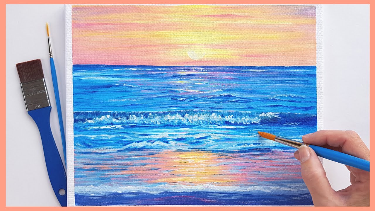 Ocean Sunset Painting Ideas For Beginners You Infoupdate Org