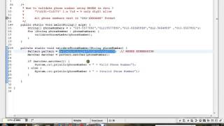 HOW TO VALIDATE PHONE NUMBER USING REGEX IN JAVA