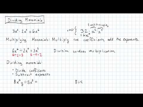2.4a.1 Dividing Monomials 2.4a.1 Dividing Monomials