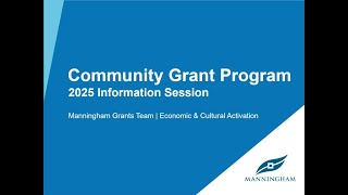 Community Grant information session