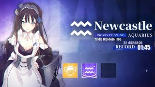 Auto Newcastle hard in 1:45 - Aquarius Extreme Challenge | Azur Lane