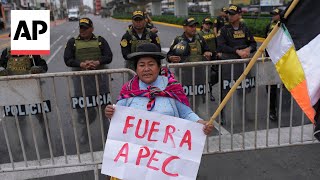 Police and protesters clash during protest in Peru ahead of APEC summit