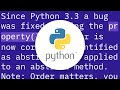 How to create abstract properties in python abstract classes