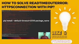 How to Fix ReadTimeoutError: HTTPSConnection When Installing pip in Python
