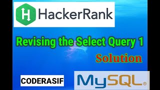 Hackerrank Revising the Select Query I solution in hindi sql #sql #hackerrank #revising @coderAsif