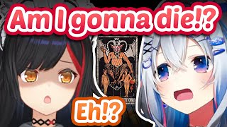 Kanata Got The Devil Card 𝐓𝐖𝐈𝐂𝐄 In Mio's Tarot Reading 💀【ENG Sub Hololive】