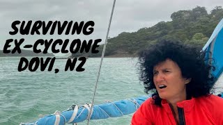 Surviving cyclone Dovi at anchor in Te Kouma Harbour, Coromandel, NZ #outwiththewind