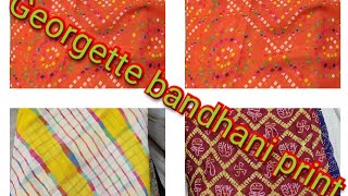 #Georgette #Bandhani #print #fancy #fabric #matching #boutique #short #onlineshopping #wholesale