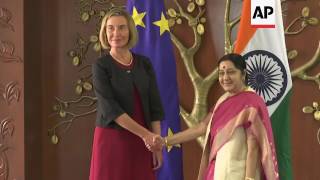 Mogherini meets Indian foreign minister