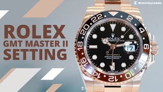 การตั้งค่านาฬิกา Rolex GMT Master II Setting