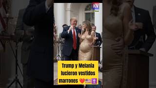 Trump y Melania lucieron vestidos marrones