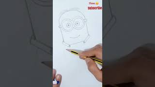 How I drew #Minion_bob from #Cartoon Club/How to draw minion bob step by step easy/#Shorts,#Drawing