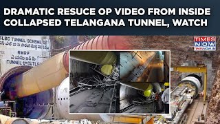 Telangana Tunnel Collapse: Inside Visuals Of Dramatic Rescue Op| Survivors Narrate Horror| Watch