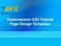 Dreamweaver CS5 Templates Tutorial - Page Design Templates in Dreamweaver CS5