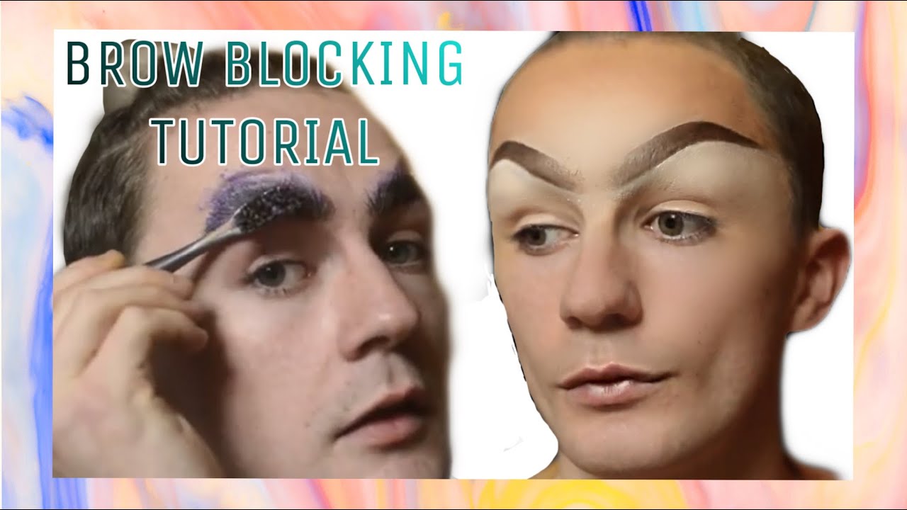 Brow Blocking 101 How To Block Your Eyebrows With A Glue Stick Youtube