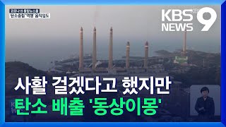 탄소 배출 ‘동상이몽’…“2030년 탄소 배출량 16% 는다” / KBS  2021.11.02.