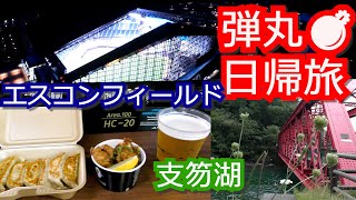 【弾丸日帰り北海道】支笏湖・エスコン・札幌ドーム旅♣かんれきパパのよくばり旅ありさ33