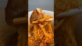 rose buldak ramen with Hash Browns #asmr #koreanfood