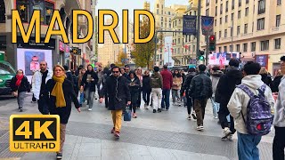 Madrid, Spain 🇪🇸 | Winter Walking Tour 4K 60FPS HDR