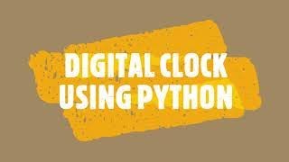 Digital clock using python #factstamil007