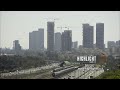 t 032 israel footage library tel aviv footage traffic on ayalon highway and tel aviv skyline