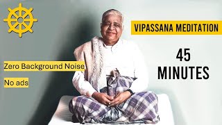 45 min Vipassana Meditation by Shri S.N Goenka ji || No ads