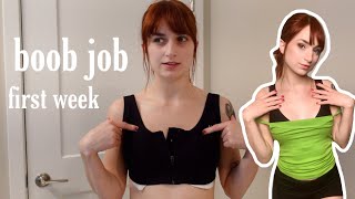 Boob Job Vlog | surgery + 1 week