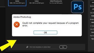 Could not complete your request because of a program error in Photoshop - How To Fix Adobe Error ✅