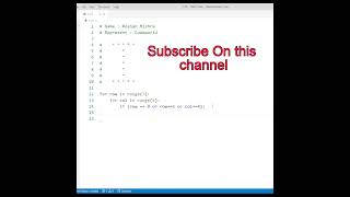 Python Alphabet I Pattern