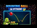 Bouncing Ball in Python 🐢⚽ | Fun Turtle Graphics Animation #python #coding #shorts #fypp #learn