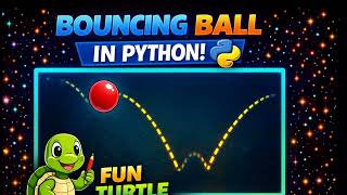 Bouncing Ball in Python 🐢⚽ | Fun Turtle Graphics Animation #python #coding #shorts #fypp #learn
