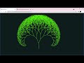 Fractal tree challenge in HTML, CSS and JavaScript