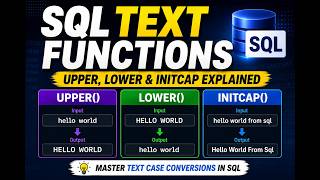 SQL Text Functions: UPPER, LOWER & INITCAP Explained #programming #learnsql