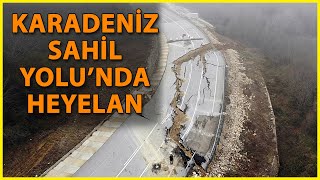 Düzce-Sakarya Yolu Çökme Nedeniyle Ulaşıma Kapandı