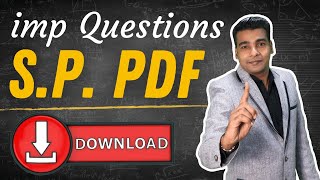 SP IMP Questions PDF | Ajay Sir | BOSE of commerce