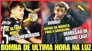 😱💣BOMBA AGORA! DEMISSÃO DE BRUNO LAGE A VISTA E MUITO MAIS! NOTÍCIAS DO BENFICA! BENFICA